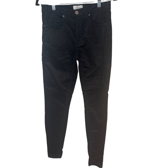 2/$30 MCGUIRE Denim 26 Womens Mid Rise Stretch Skinny Velvet Pants Black - Picture 9 of 16
